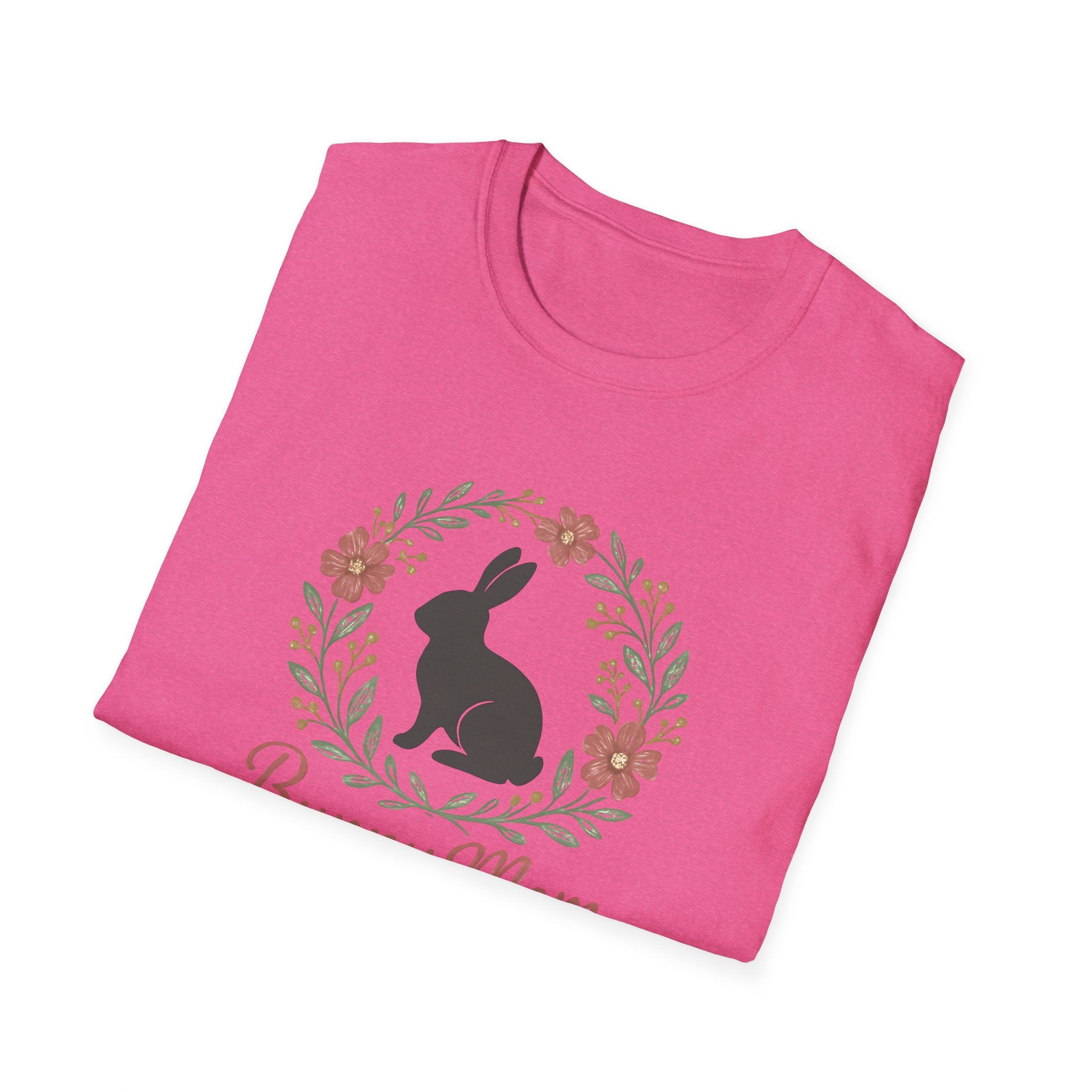 Bunny Mom Floral Wreath T-Shirt