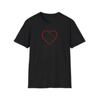 Red Heart Outline T-Shirt