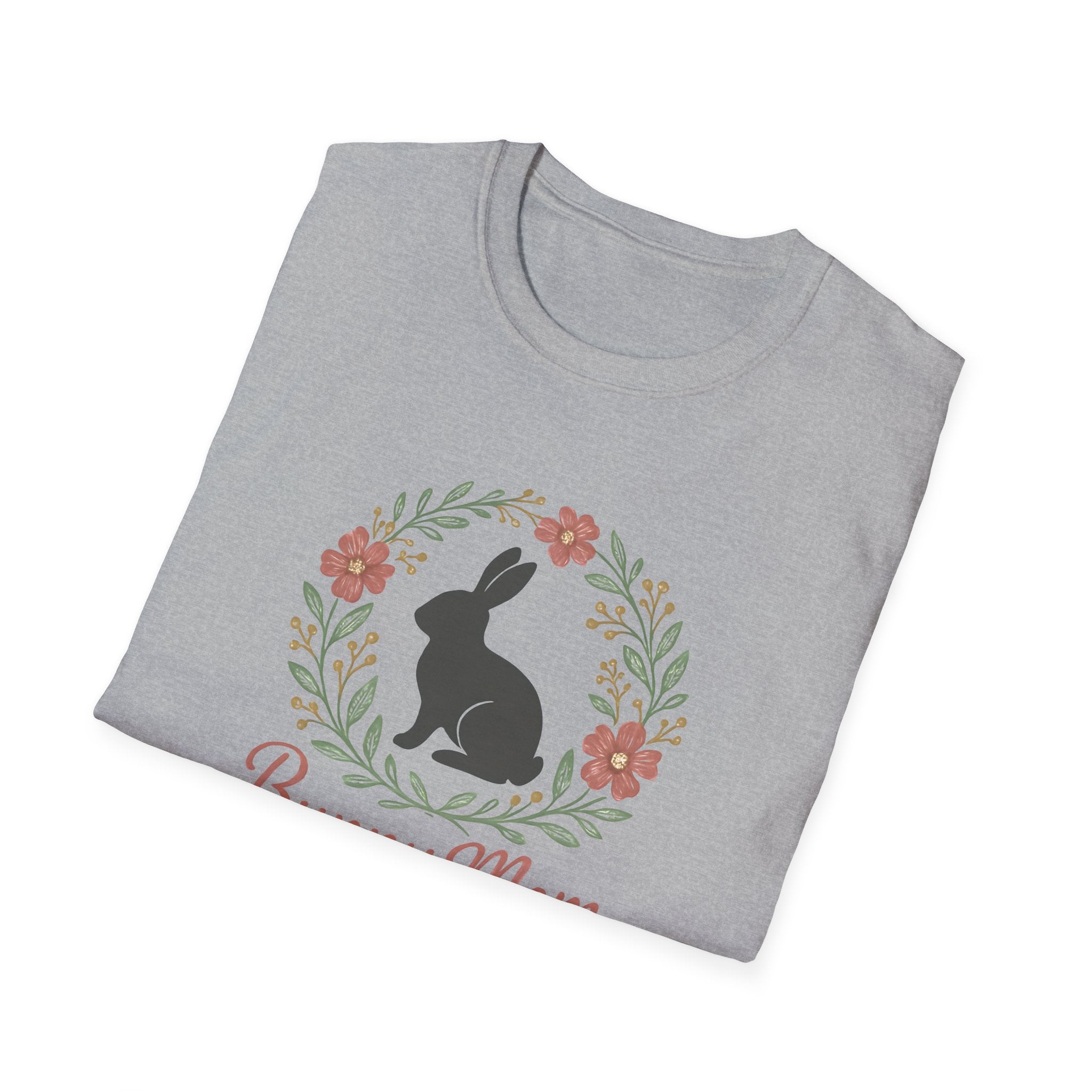 Bunny Mom Floral Wreath T-Shirt