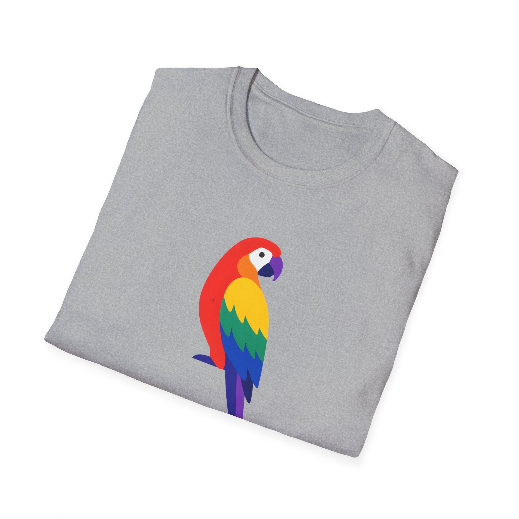 Colorful Parrot Illustration T-Shirt